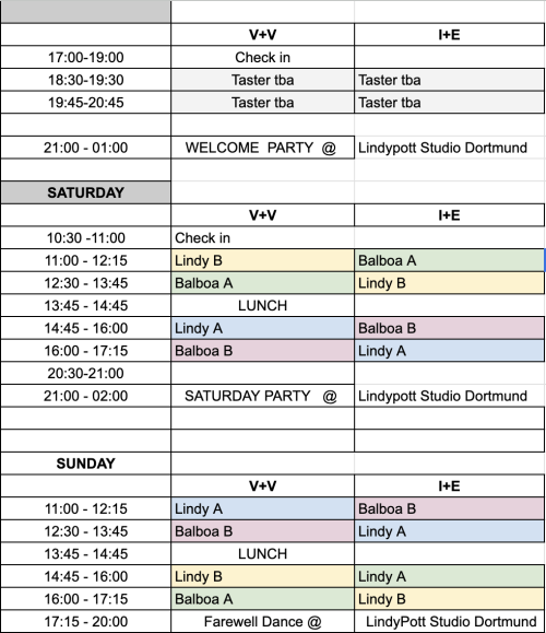 AUTUMN LEAVES THE POTT - Schedule 2025