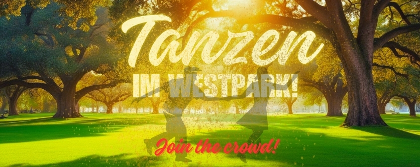 Jeden regenfreien Sonntag ab 15:30 Uhr findet eine unserer Lieblingsveranstaltungen "Tanzen im Park" statt! Kommt und tanzt mit uns im Freien!